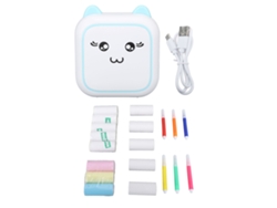 Mini Impresora Térmica Portátil Bluetooth Para Notas, Recordatorios, Fotos Y Estudios Con Papel Incluido - Azul