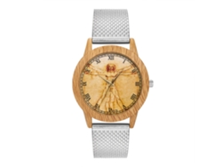Reloj De Pulsera Analógico De Cuarzo Con Correa De Malla Para Mujer Y Hombre (plata)