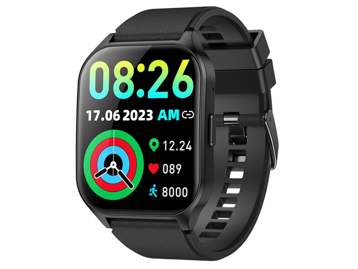 Smartwatch con pantalla AMOLED curva, llamadas Bluetooth, monitorización de frecuencia cardíaca, presión arterial, oxígeno en sangre y sueño. Bestvite