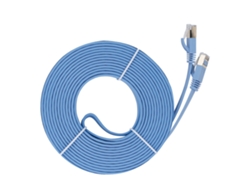 Cable De Red Ethernet Plano Cat7 Rj45 De Alta Velocidad 10gb Conexión Estable 5m Azul Claro