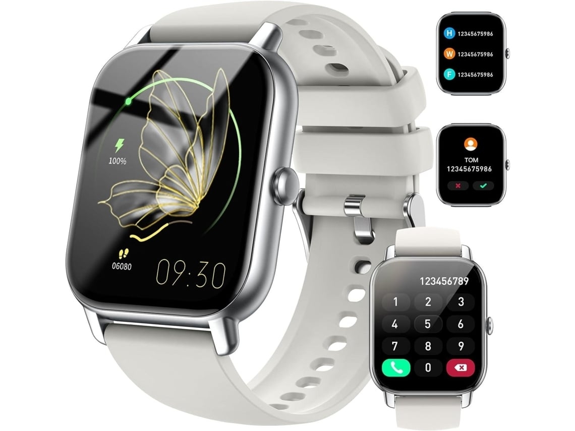 Smartwatch P66d Función De Llamada Resistente Al Agua Ip68 Rastreador De Fitness Plateadoyuysan