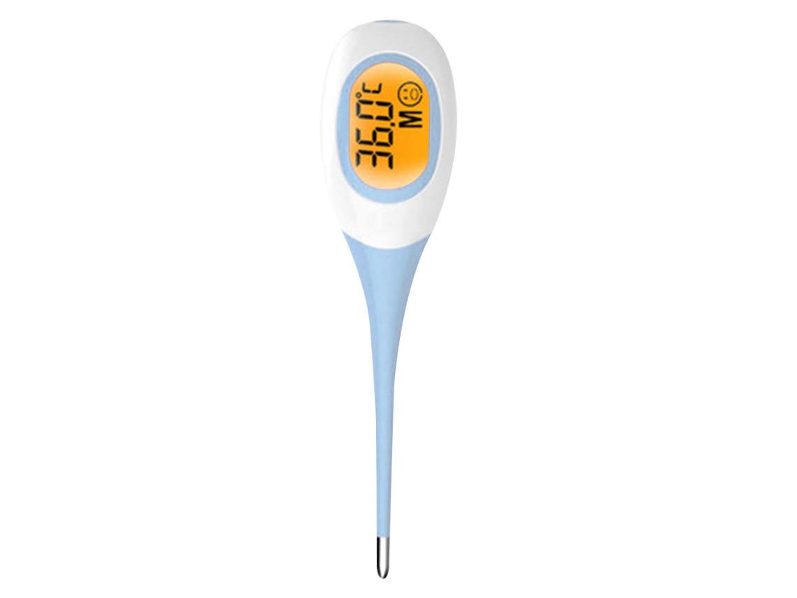 Termómetro Electrónico para Medir la Temperatura Corporal en 8 Segundos, para Adultos y Niños, con Punta Flexible, para Boca y Axila, con Pantalla en