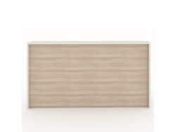 Mostrador de recepción y oficina. Fácil montaje y robusto. Laminado con frontal color Haya. Fabricado en España. (200x105x50 cm). OFICIT