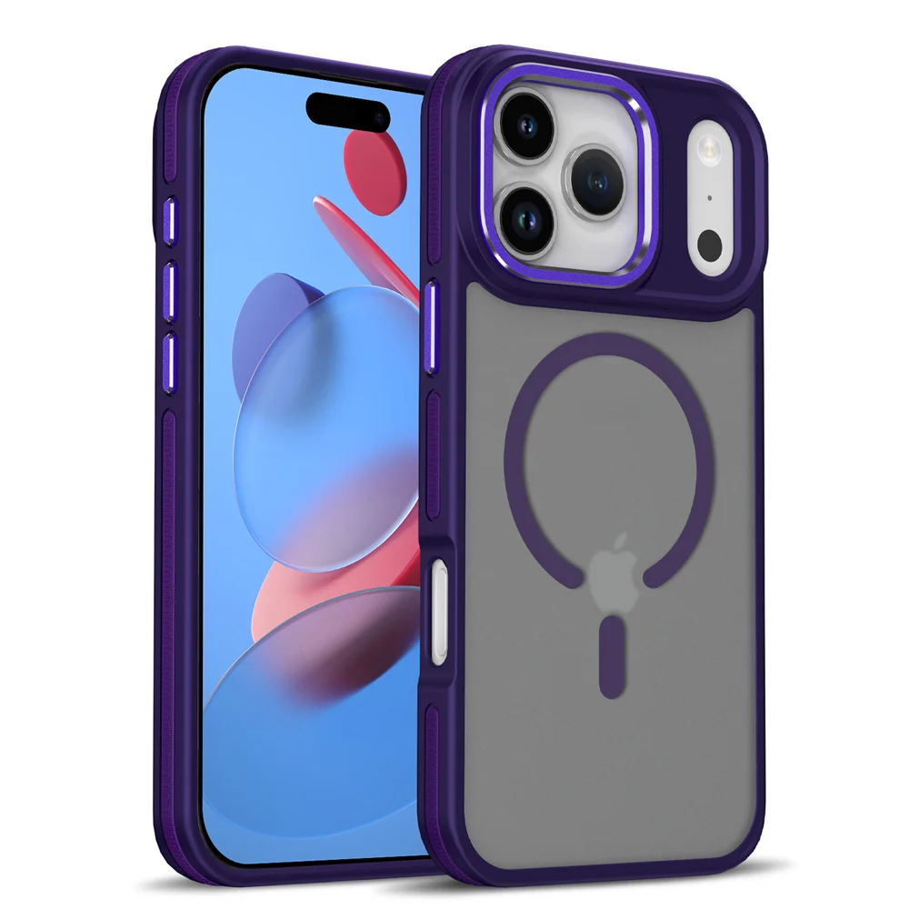 (iphone 16 Plus, Morado) Funda Magnética Para Iphone, Compatible Con Carga Inalámbrica Magsafe.