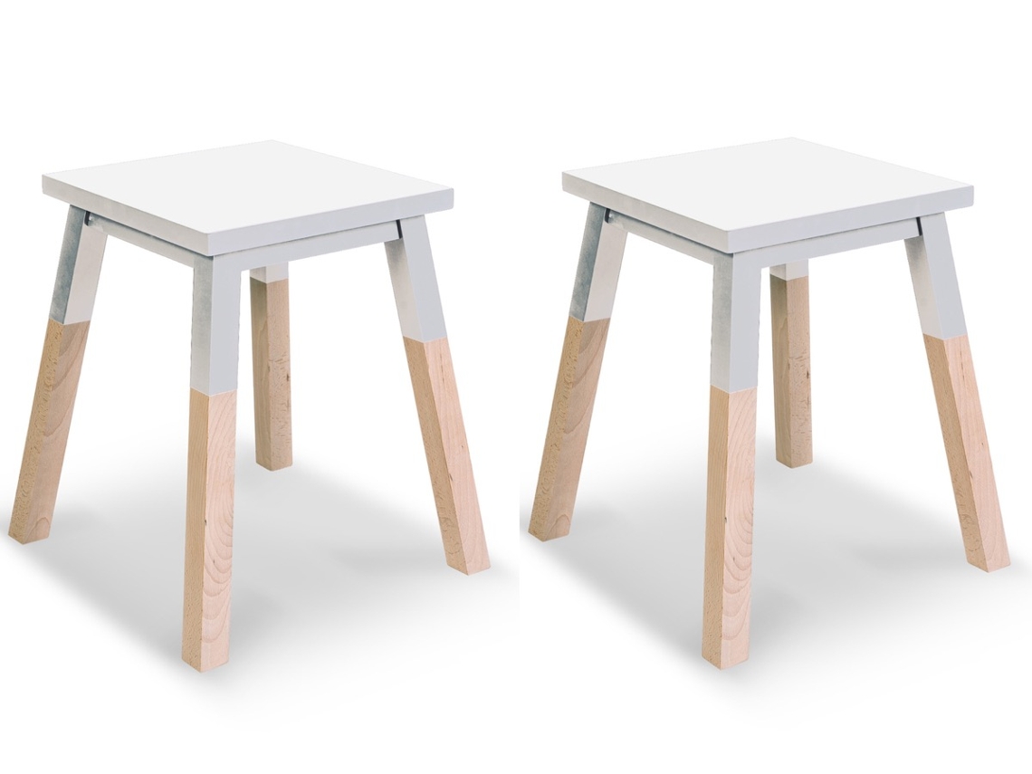 Banco MON PETIT MEUBLE FRANÇAIS de Madeira Maciça Assento 35 cm (2 unidades)
