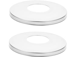 Placas De Acero Inoxidable Plateado Para Escaleras De Piscina, 2 Piezas, Con Revestimiento Protector Anticorrosión.