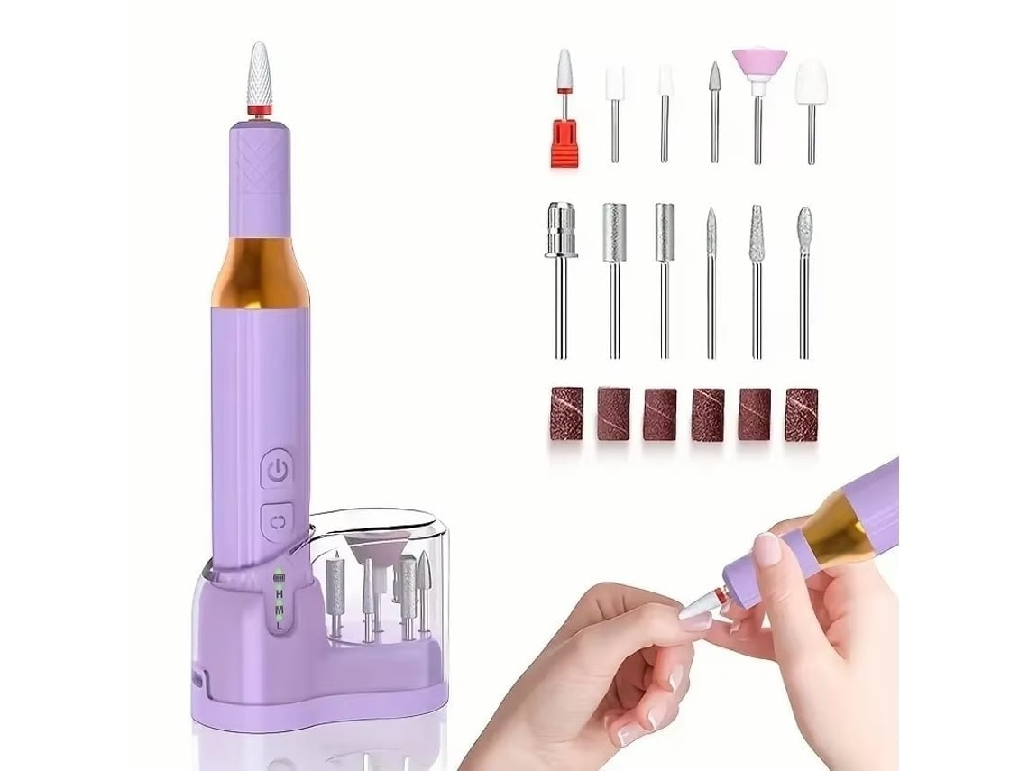 Kit profesional de lámpara eléctrica para manicura, con dos modos de funcionamiento y función de carga rápida.