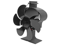 Ventilador Para Chimenea Con 6 Aspas, Ecológico, Lt380 Negro, 152 Mm, Para Horno De Leña.