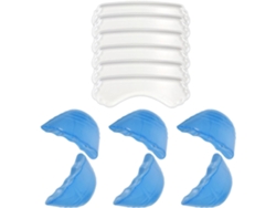 Juego De 6 Protectores De Talón De Gel Transparente Y Protectores De Dedos De Espuma Azul Para El Cuidado Diario De Los Pies.