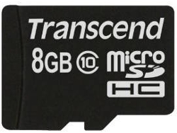 Tarjeta de Memoria TRANSCEND 8GB microSDHC Clase 10