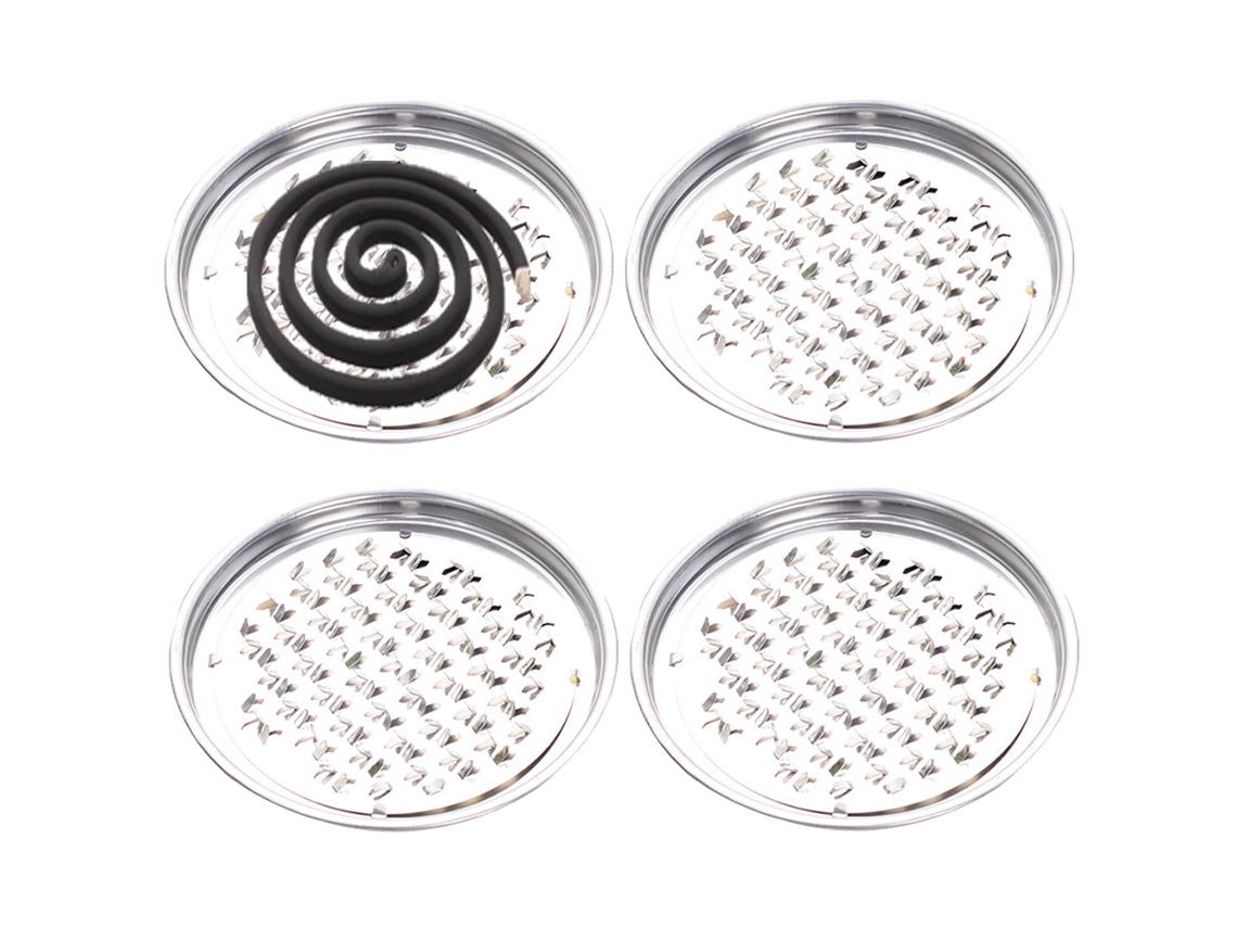 Soporte Elegante para Espiral Antimosquitos, Acero Inoxidable, Compacto, Portátil, Construcción Robusta, Sustitución Fácil de Espiral para Áreas Internas, Ex LAOPIPFU