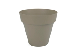 PLASTIKEN TES - Maceta Redonda Clásica Diámetro 26 cm Capacidad 75L Taupe