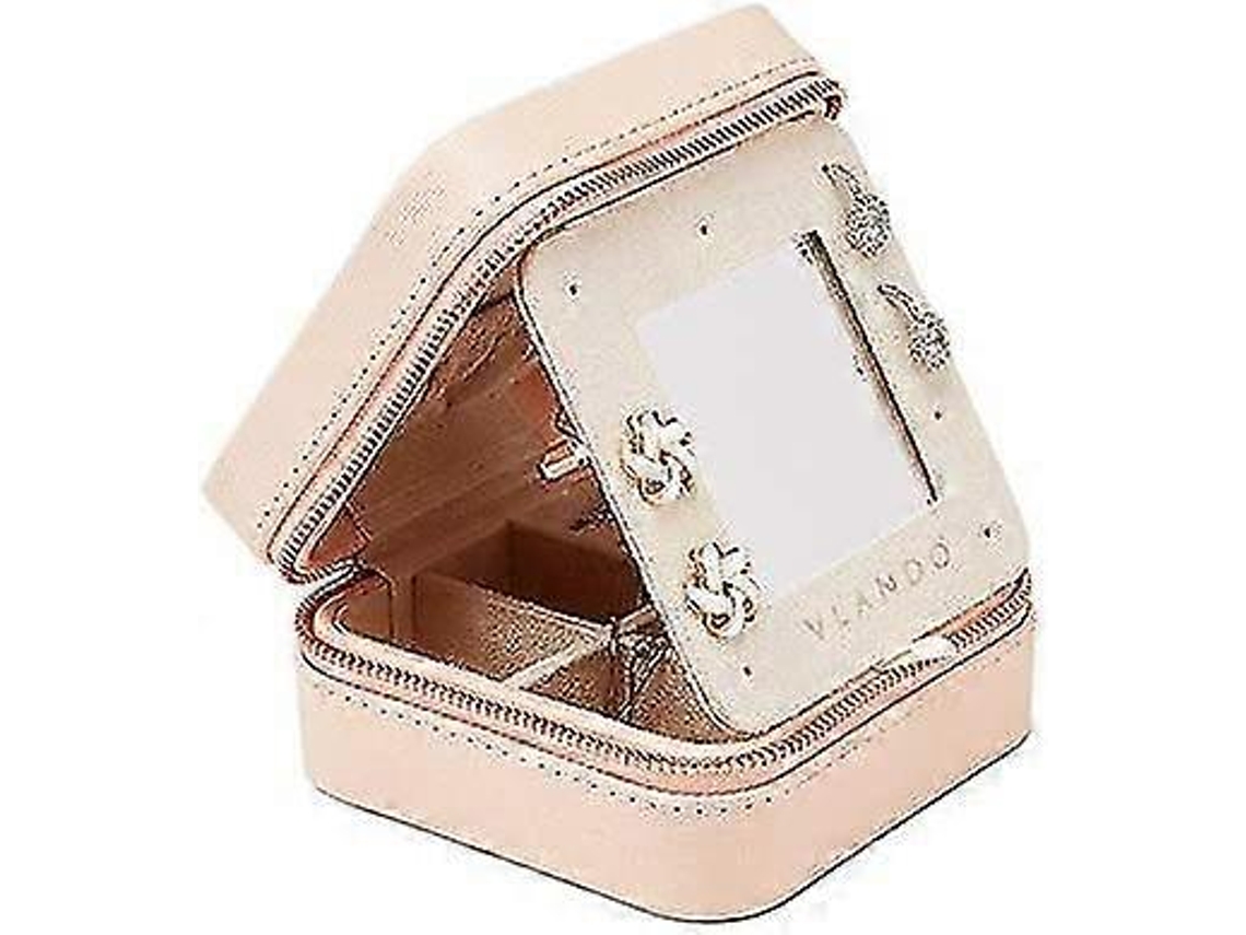 Mini joyero, pequeño estuche de almacenamiento, bolsa organizadora de joyas para regalo de viaje, joyero Heilwiy Hengjian