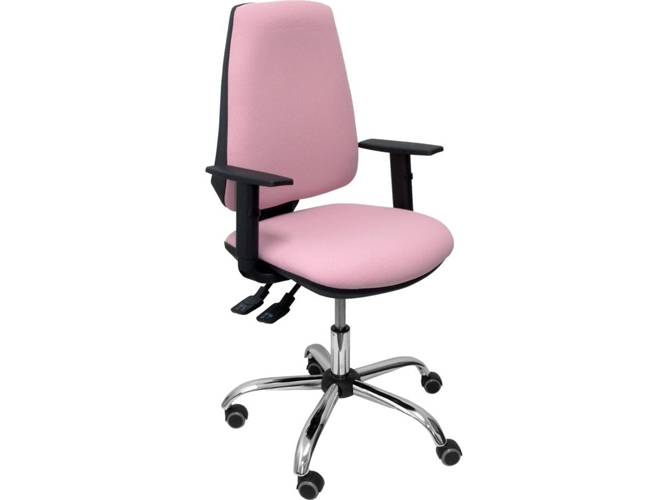 Silla de Escritorio Operativa PYC Elche S24 Rosa con ruedas antiarañazos (Brazos Ajustables - Tejido)