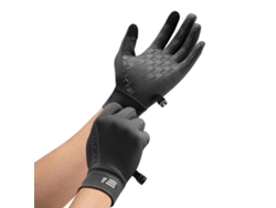 Rockbros Luvas Ciclismo Pretas Resistentes Vento Antiderrapantes Tela Sensível Toque Corrida Esportes Ar Livre Forro Lã Dedos Completos 5°c A 15°c