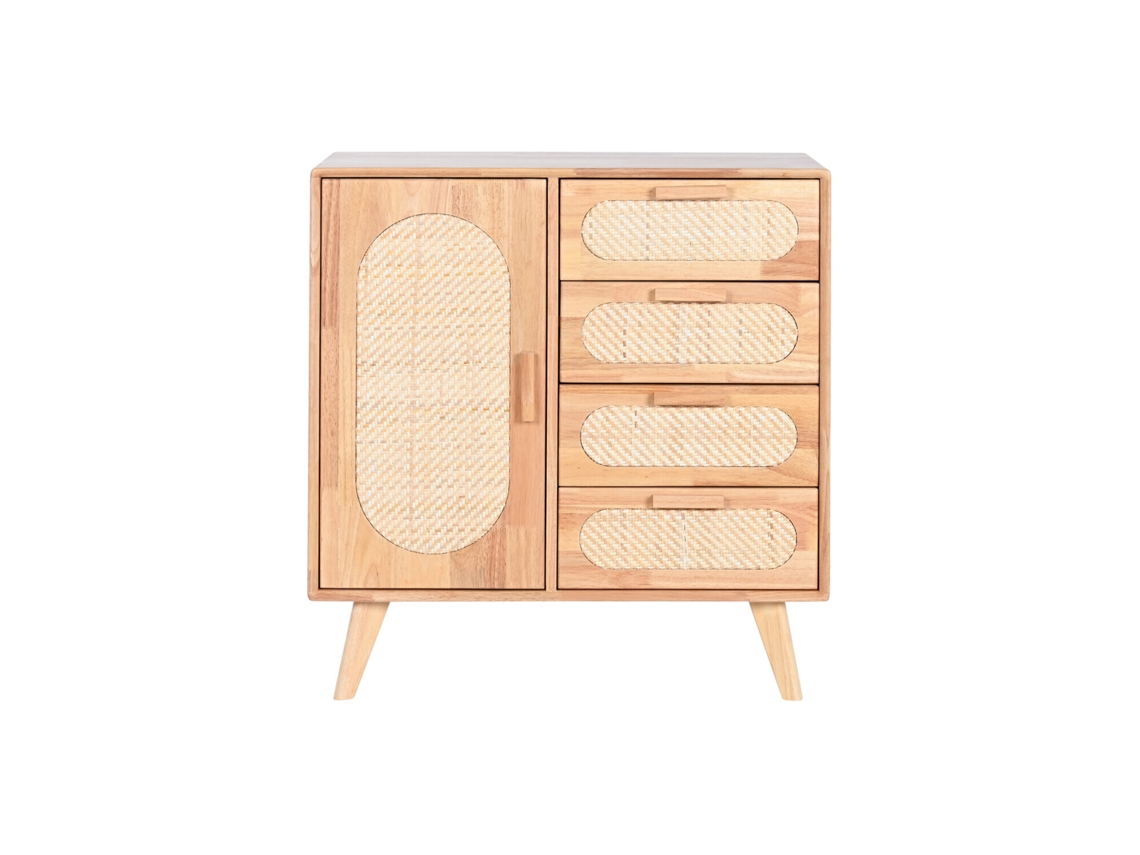 Buffet Rubberwood Ratán Natural 73,5x35x78cm