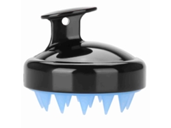 Escova de massagem capilar de silicone 2026 para shampoo, banho e limpeza de cabelos pretos.