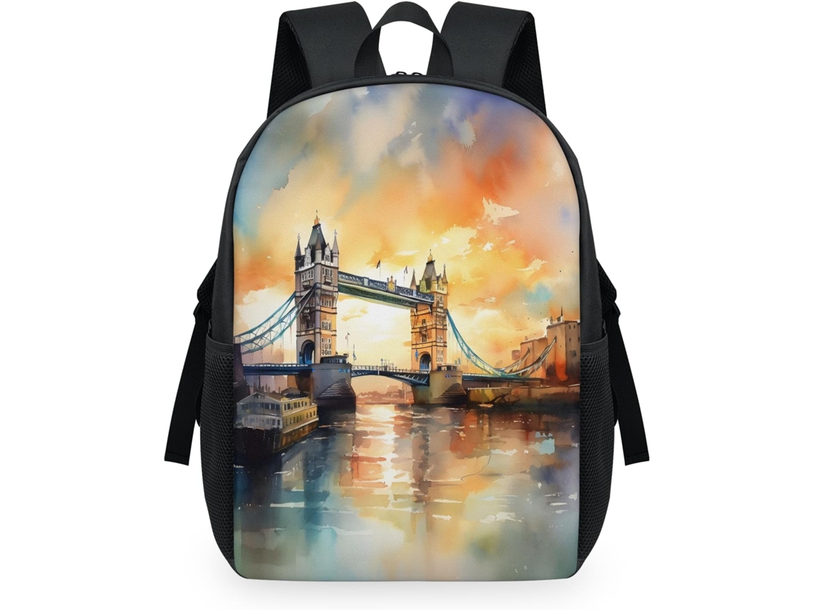 Mochila Tropicallife Diseño Acuarela Paisaje Londinense Reino Unido Para Niños Niñas Hombres Mujeres Multiu