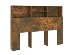 Mesilla de noche en color roble ahumado MAISON EXCLUSIVE (140x19x103,5 cm)