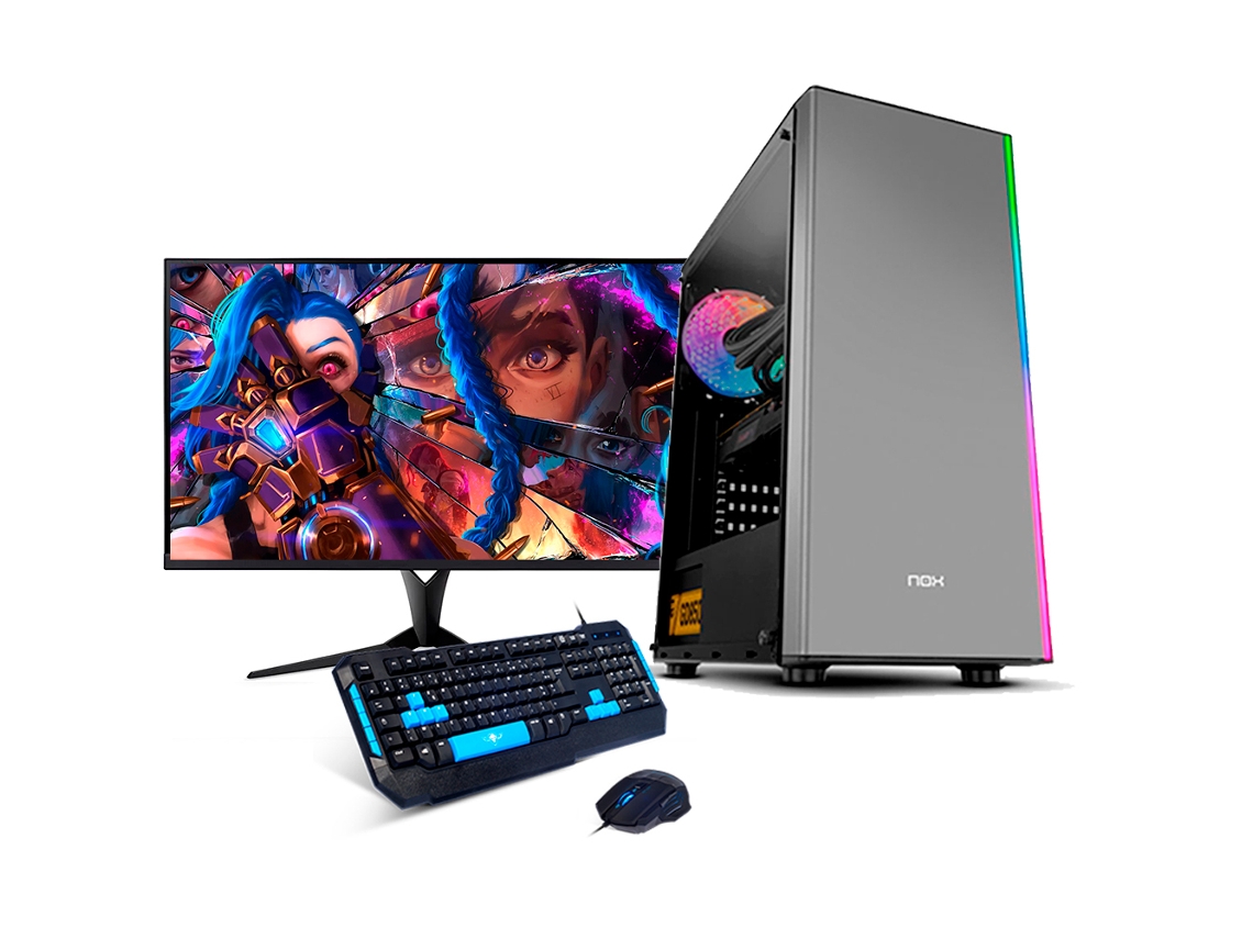 Desktops Gaming Neo-PC Omega (AMD Ryzen 5 4600G – 16 GB RAM – 1 TB SSD – Monitor FullHD 27" teclado y ratón  –  Windows 11)