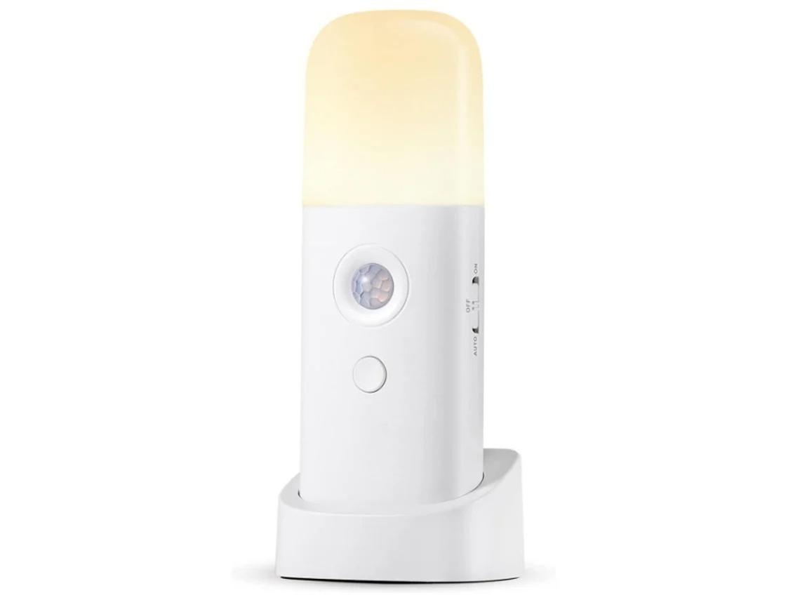 Luz nocturna con sensor de movimiento, recargable por batería de 2000 mAh, regulable, Bestvite