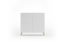 Zapatero HERDASA Bergen Roble, Blanco (87 x 90 x 27 cm)