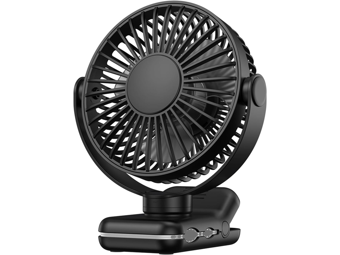 Ventilador De Escritorio Usb Pequeño Portátil Con Clip 3 Velocidades Potente Flujo Aire Rotación 720°