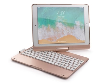 Carcasa Flip Cover y Teclado Bluetooth YIMGOTTA F102AS para iPad 10.2/Air10.5/Pro10.5
