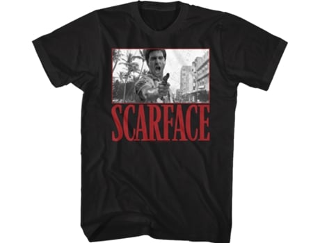 Camiseta Unisexo DEEPSTONE In Search Of The American Dream Scarface Negro (L)