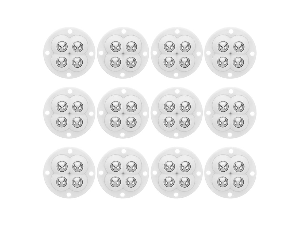 Juego De 12 Ruedas Giratorias Blancas De 360° Para Muebles, Ruedas Pequeñas.