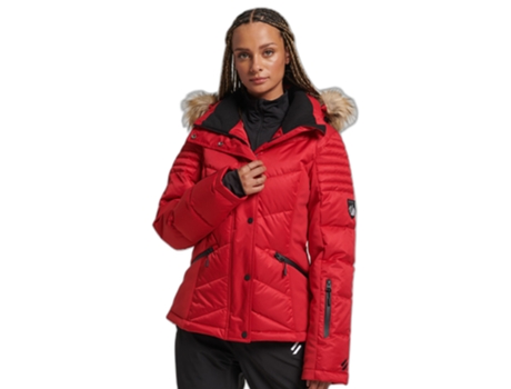 Abrigo para Mujer SUPERDRY (Poliéster - S - Rojo)