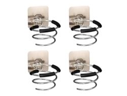 Juego de 4 soportes de pared en espiral para secador de pelo, organizador para herramientas y secadores de peluquería, GOKOCO