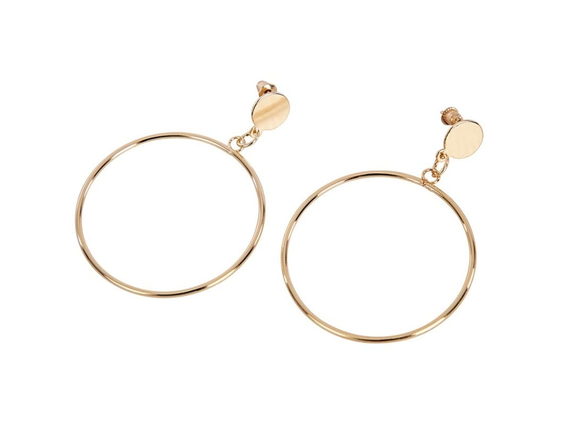 Pendientes de Aro dorado adulto de 5x7 cm