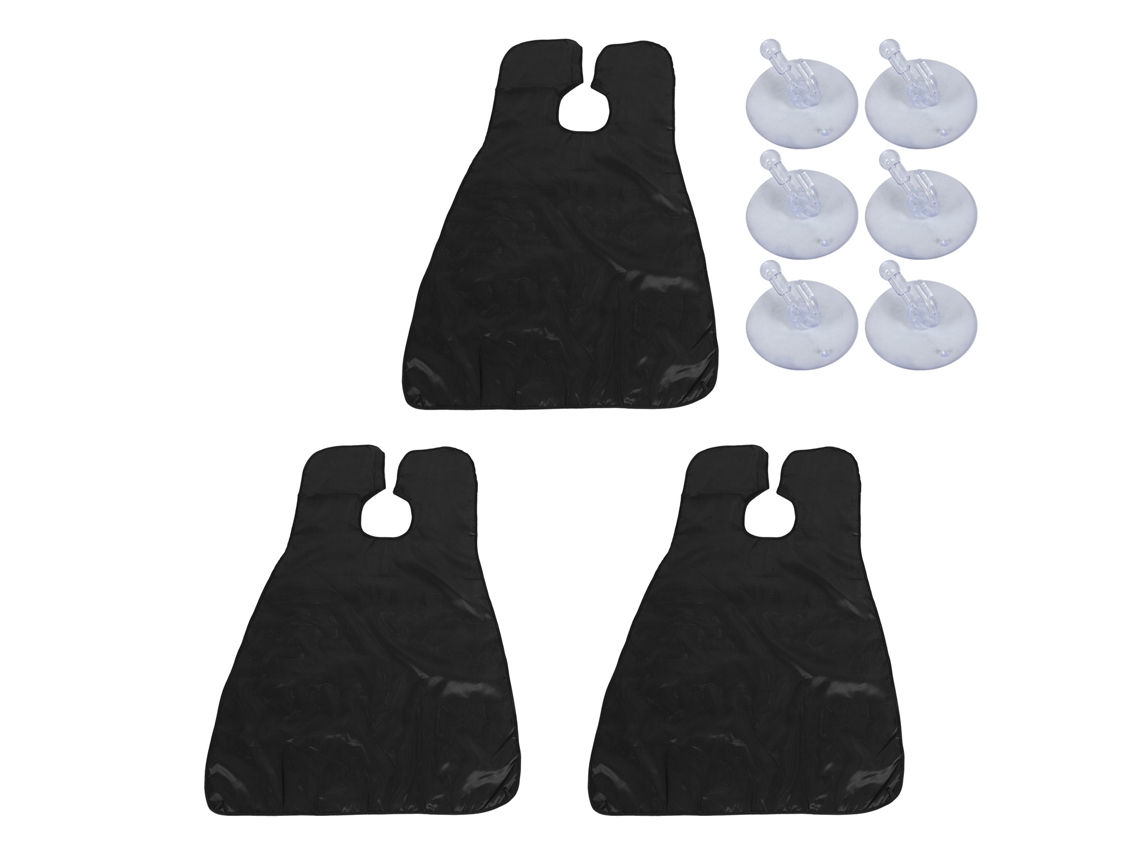 3pcs Recogedor De Barba Para Hombre Impermeable Corta Barbas Capa De Barbero Delantal Herramienta De Peinado En Casa