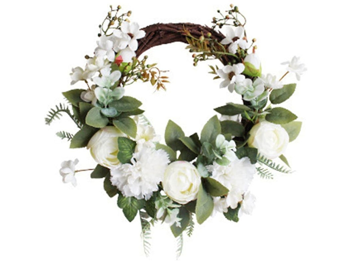 Porta Bouquet com Peônias Artificiais, Porta Decoração, Buquê para Festa, Porta da Frente Bouquet