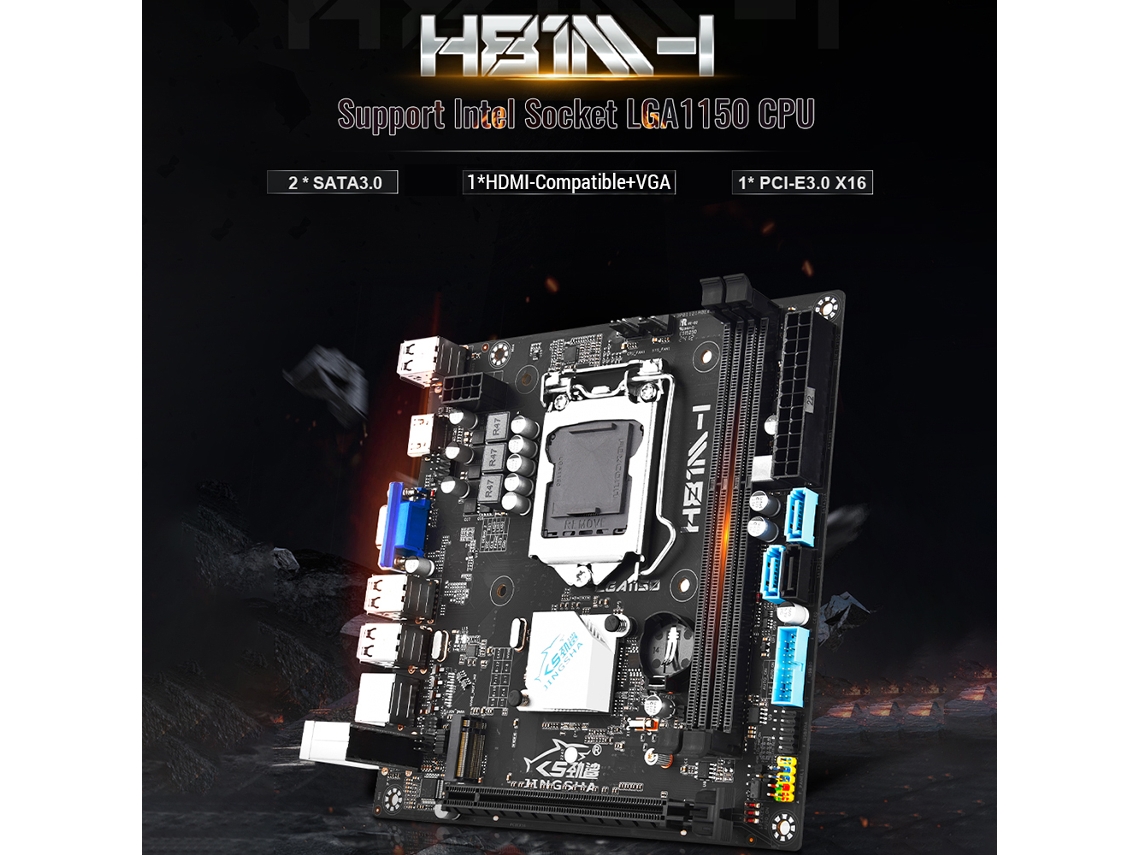 Placa Base Jingsha H81m Lga1150 Compatible Con Ddr3 Con Hdmi, Vga, Usb3.0, Sata3.0