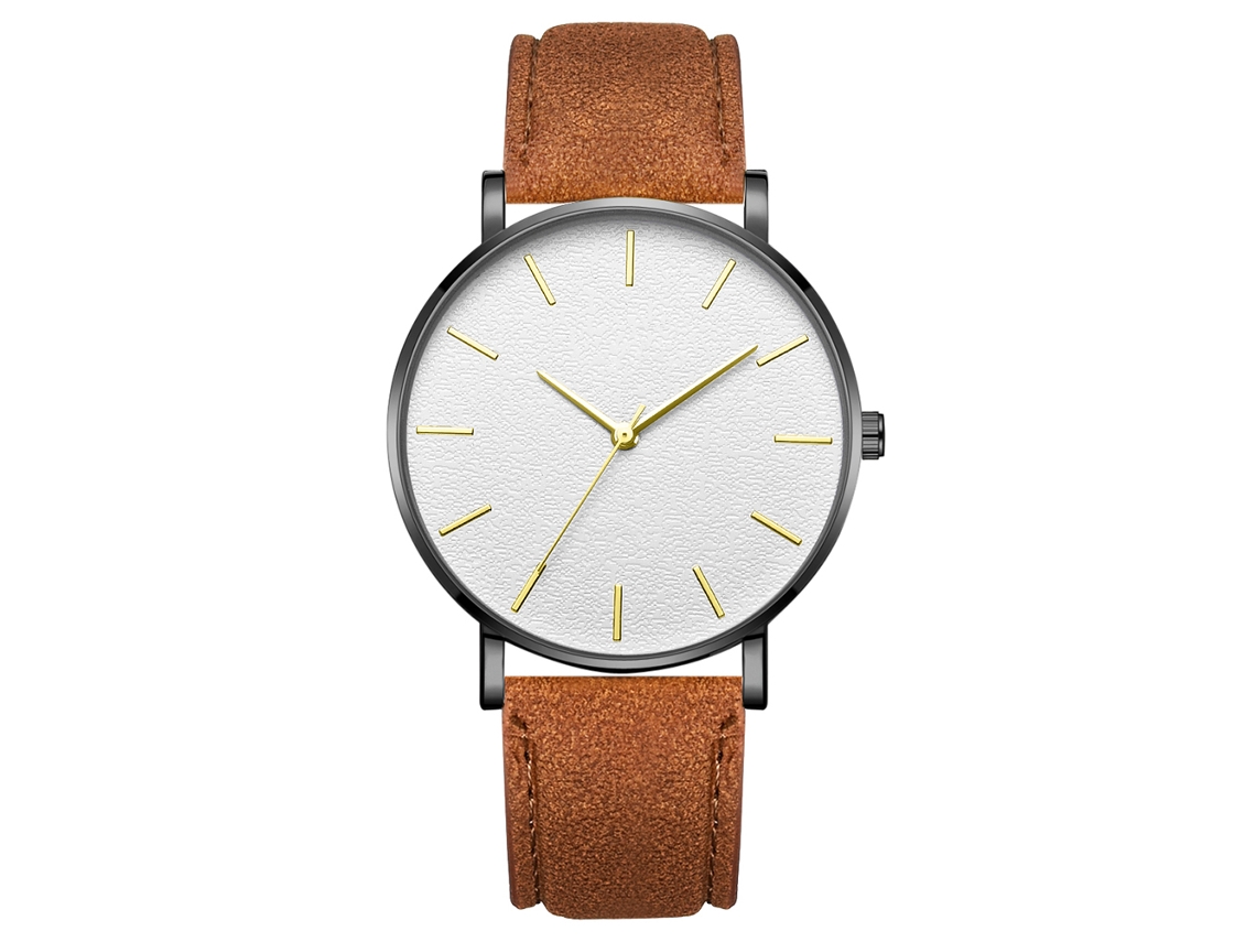 Reloj De Aleación Simple Y Moderno Con Dial Redondo, Cuarzo, Para Mujer Y Hombre