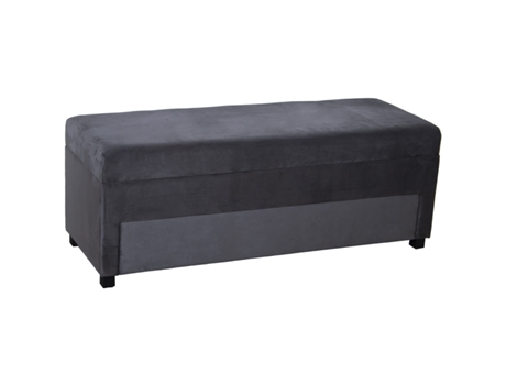 Banqueta Zapatero Pie De Camamadera/Tela Gris