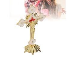 Cruces De Metal Esmaltadas En Oro Y Blanco Para Decoración De Paredes, Mesas, Chimeneas Y Como Regalo.