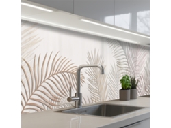 Paneles para salpicadero de cocina - Beige - Botánico - Vintage 500x80 cm