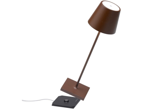 Lámpara de Mesa Poldina Pro Corten led recargable y regulable ZAFFERANO
