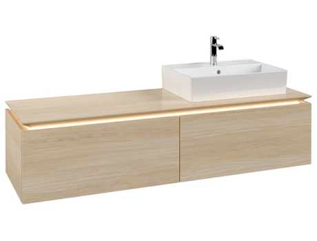 Villeroy &amp Boch Legato Vanity unit B674 1600x380x500mm lavabo a la derecha iluminación LED