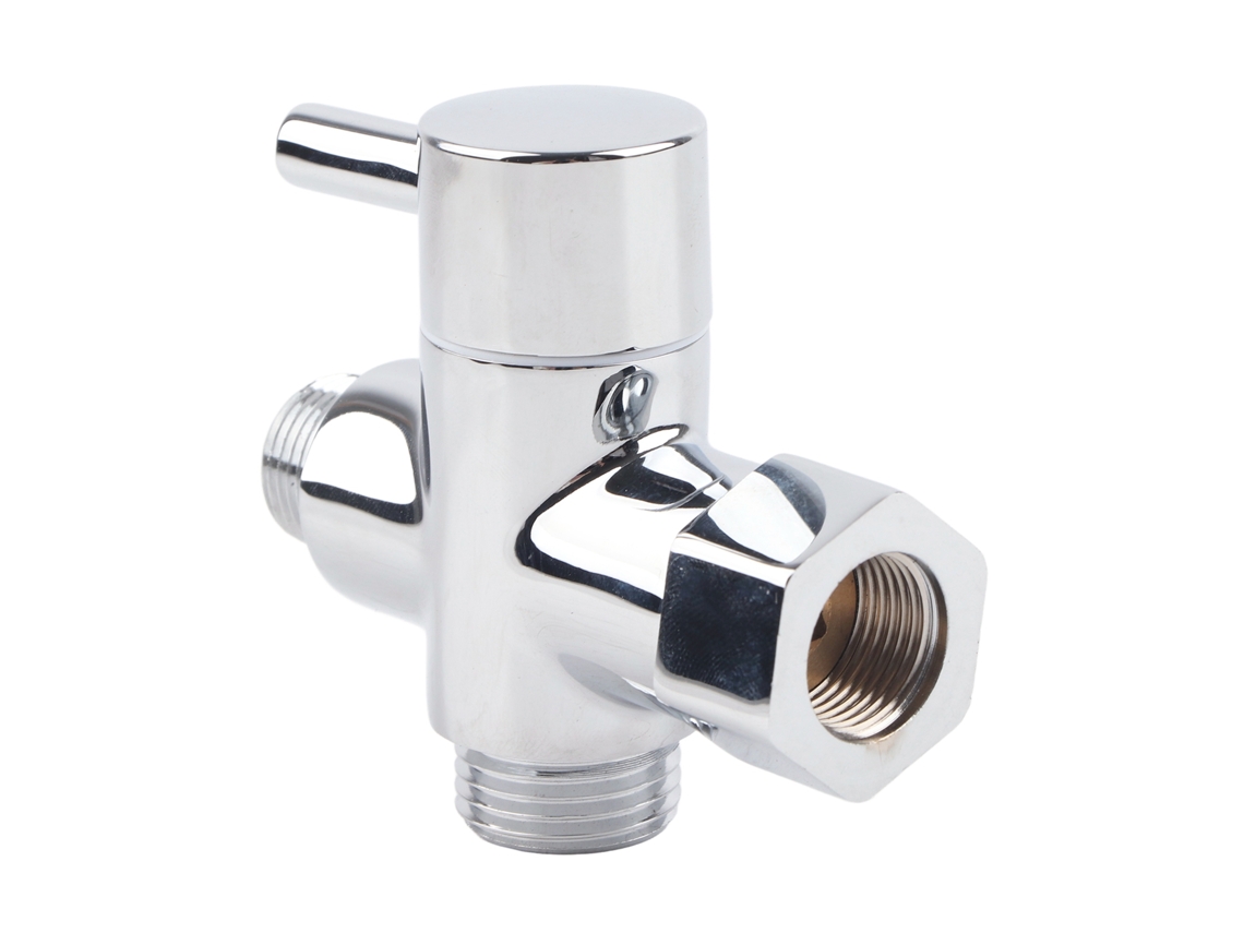 Válvula Desviadora De 3 Vías Para Ducha De Mano, Separador De Agua Fijo, Accesorios De Baño De 3/8".