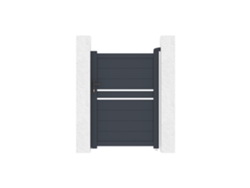Puerta peatonal de aluminio 1m cimone A.140cm