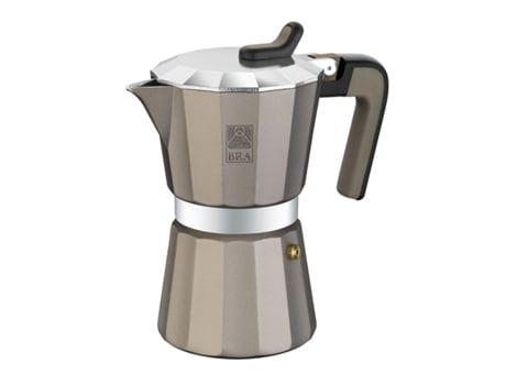 Cafetera BRA Titanium Aluminio 3T Vitro