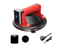 Ventosa eléctrica, capacidad de 200 kg, monitorización inteligente, carcasa de plástico rojo.