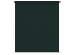 vidaXL Persiana enrollable de jardín HDPE verde oscuro 200x230 cm