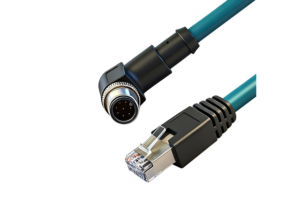 Cable De Código Rojo 8 Broches Para Rj45 Étanche Alta Flexibilidad Blindage Industriel Chaîne