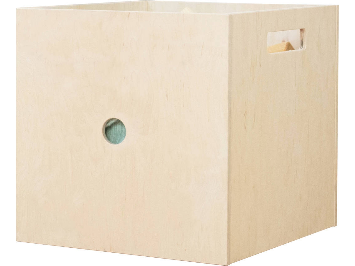 Caja de Almacenamiento BENLEMI Dice One (Marrón - Aglomerado Abedul - 33x37x33 cm)