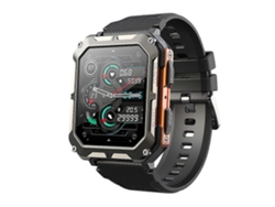 Reloj inteligente C20pro para hombre, resistente al agua IP68, con llamadas Bluetooth, batería de 35 días de duración, color naranja Ly Ebike